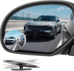Car Blind Spot Mirror, HD Glass Wide Angle Side Rear View Mirror, round Stick-On