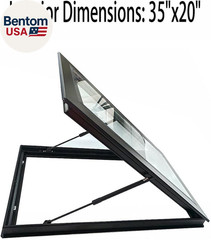 Manual Venting Roof Skylight Aluminum Double Glass Window 35 x 20