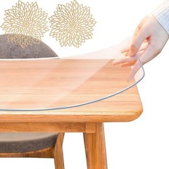 Clear Table Cover Protector 1.5mm Thick PVC Clear Table Protector Rectangle
