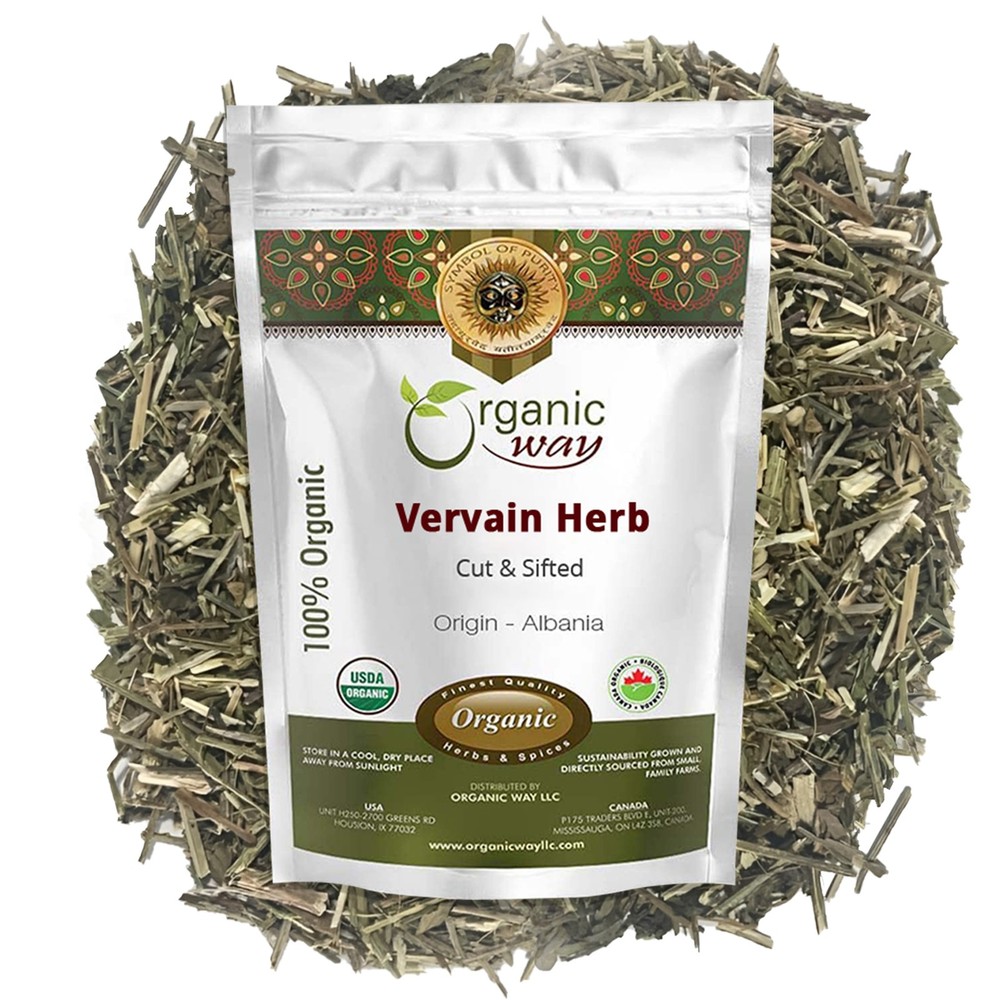 Organic Way Vervain Herb (Verbena officinalis) Cut and Sifted