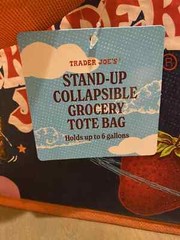 Trader Joe’s Stand-Up Collapsible Grocery Tote Bag (New Just Release) 1 Bag
