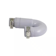 1 1/2 In. X 1 1/4 In. Flexible PVC Rubber Tubular Drain Trap with Stainless Stee
