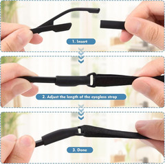 4 Pack Adjustable Eyeglass Strap Anti Slip Sports Glasses Holder 8.5-12.5In