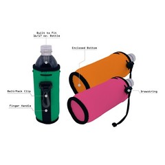 Blank Neoprene Water Bottle Coolie With Clip: Choose Color and Quantity