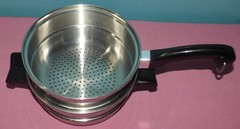 Vintage Saladmaster Double Boiler Insert, Strainer With Steamer Basket No lid