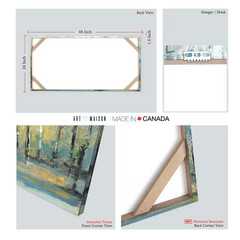 24 In. H X 48 In. W Sky Branches Canvas Wall Art Print Large Abstract Wall Decor