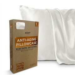 Night Anti-Aging Pillowcases Standard/Queen Size White 2-Pack New & Sealed