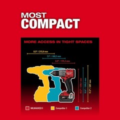 Milwaukee 2904-22 M18 FUEL 1/2″ Hammer Drill/Driver Kit