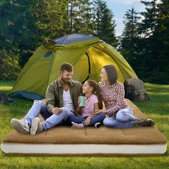 Fleece Foldable Japanese Floor Mattress-Super Soft Fuzzy Sleeping Pad for Adults