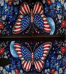 Magnetic Patriotic Butterfly Mailbox Cover – July 4th / anytime ( 21″ x 18″)