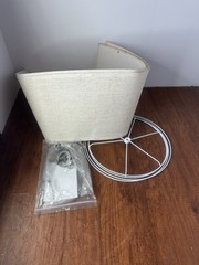 Beige Linen Fabric 11.6×12.6x 9.8in Drum Lamp Replacement Shade (Set of 2)