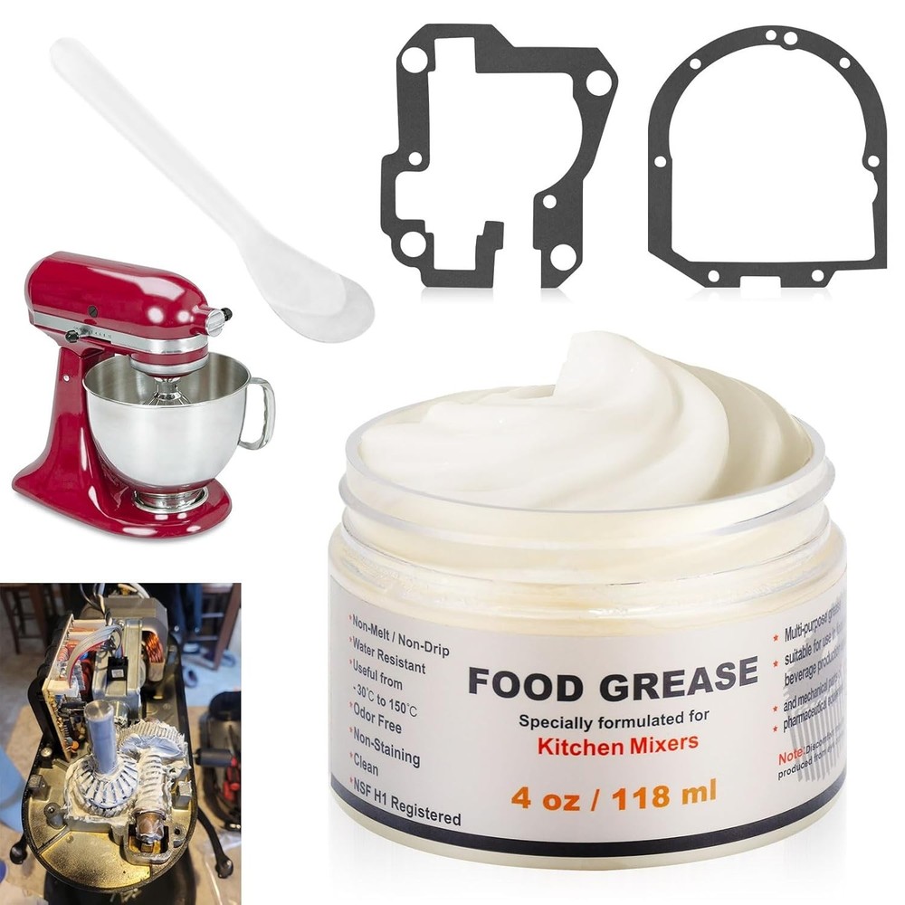 4Oz Food Grade Grease for Kitchenaid Stand Mixer with Gaskets, Extend Machine Li