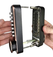 Mechanical Keyless Combination Latch Door Lock with Double Keypads Oil Rubbed