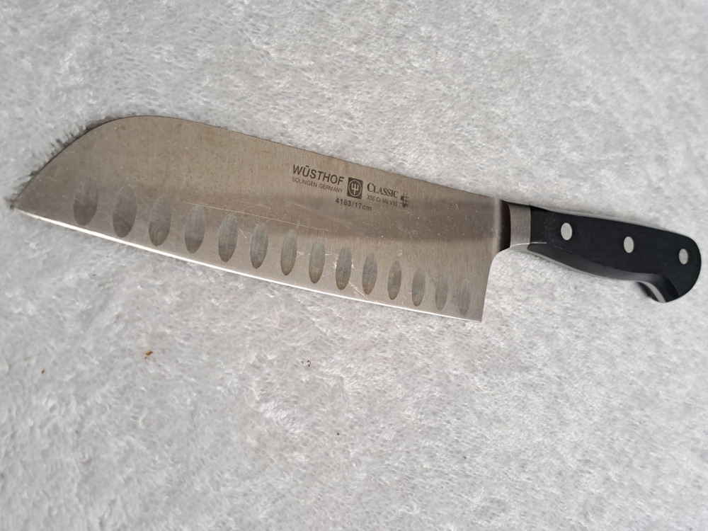 WUSTHOF CLASSIC SOLINGEN GERMANY 4183 17cm 7″ Hollow Edge Santoku Knife