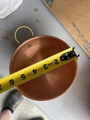 Copper Classic 3 Qt Copper Round Saucepan w/ Lid 8in Gas/Electric CC-3QT