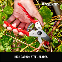 CORONA HIGH-CARBON STEEL BYPASS HAND POCKET PRUNER WITH CUSHION GRIP !!!!!!!!!!!