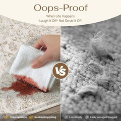 3×5 Machine Washable Area Rugs Vintage Grey – Neutral Non Slip Stain Resistan…