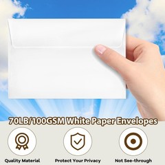 1000 Pcs A4 Envelopes with Self Adhesive 4.25×6.25 In White Invitation Envelo…
