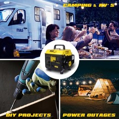 1200W Gas Tank Portable Small Generator For Power Outages Home Outdoor Use Quiet