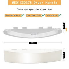For GE Dryer Solid Door Handle WE01X30378 WE1M1068 PS1177202 White H-Q US
