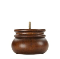 Wood Furniture Bun Feet 3 Inch Tall Dark Brown- Set of 4