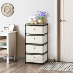 Fabric Storage Chest, Drawer Clothes Organizer with 4 Drawers for Dorm, Bedroom