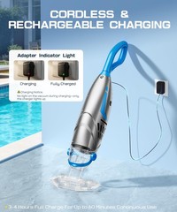 UIRWAY V3 Pool Vacuum for Above Ground Pools Upgraded 26.5 GPM High Powerful