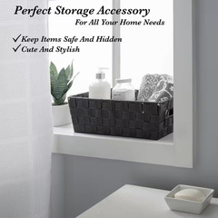 4.72 In. H X 7.68 In. W X 14.57 In. D Gray Fabric Cube Storage Bin