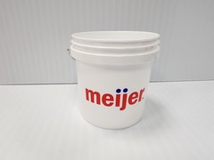 Meijer White Mini Bucket 4″ Tall HTF Fast Shipping