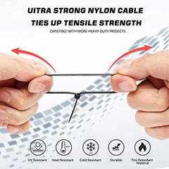 Cable Zip Ties,4 Inch Small Cable Ties,250PCS Multi 4″(250 Pack) 18 Lb Black