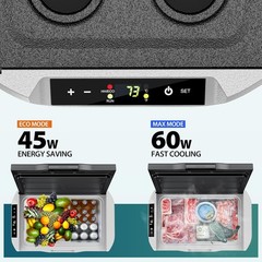 12V Portable Refrigerator Freezer -4℉~68℉ Car Cooler 12/24V DC 110V AC Camping