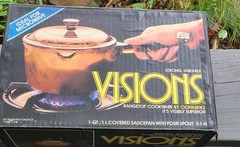 New Open Box 1984 Visions Cookware Rangetop 1.5-QT Covered Double Boiler V-20-N