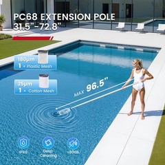 ENHULK PC68 Cordless Pool Vacuum Upgraded 26.5 GPM Beast Level Suction 6