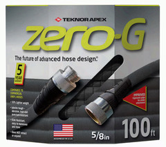 Teknor Apex Zero-G 5/8 in x 100 ft Premium Kink-Free Woven Garden Hose Gray