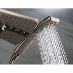 “Bright Showers” Multi Function Rain Brushed Nickel Shower Head PSS3919-02