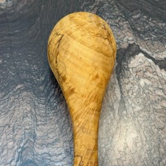 10″ Olive Wood Ladle Handmade in Tunisia, Gorgeous Unique Wood Characteristics
