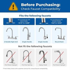 Faucet Water Filter For Kitchen Sink Or Bathroom Mount Filtration Tap Purifier