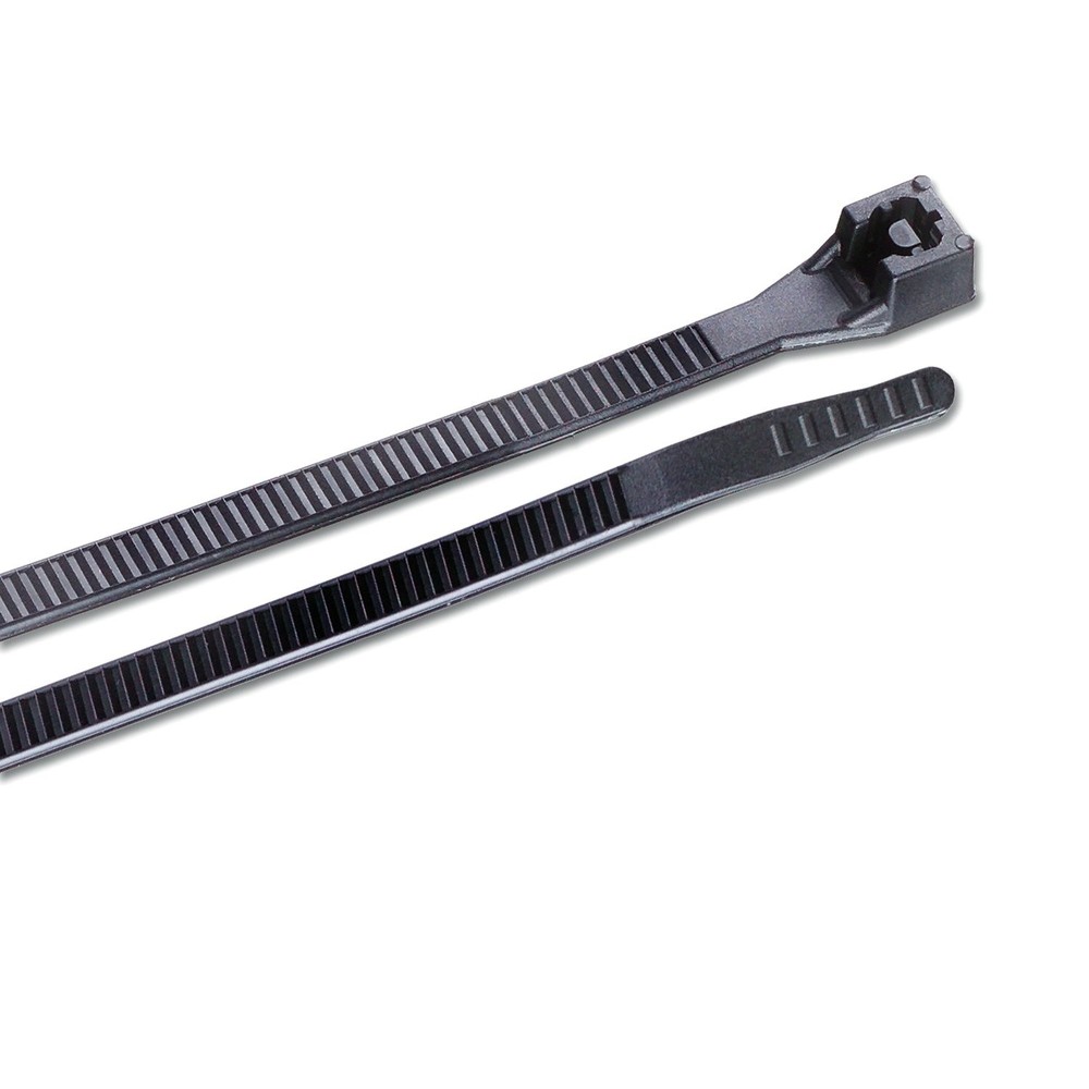 100 Pack Cable Tie 4 Inch 18 lb UV Black Heavy Duty Nylon Zip Ties Wire