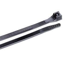 100 Pack Cable Tie 4 Inch 18 lb UV Black Heavy Duty Nylon Zip Ties Wire