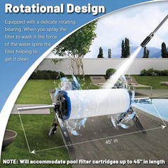 Pool Filter Cleaner Tool for 3, 4, or 6″ Pool Filter Cartridges