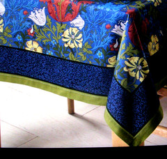 WILLIAMS SONOMA MORRIS & CO COMPTON TABLECLOTH 100% COTTON 70 X 126 INCHES N/WTG