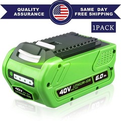 New 40V 6.0Ah For Greenworks 40Volt G-MAX Li-ion Battery 29472 29462 29252 20202