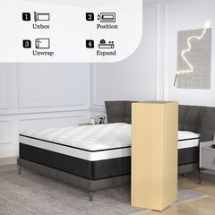 12″ 14″ Gel Memory Foam Mattress Twin Full Queen King Hybrid Spring Bed In A Box