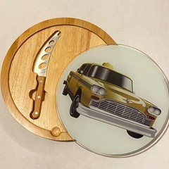 Yellow Checkered Cab Charcuterie Cutting Board Legacy by Picnic Time Cheese