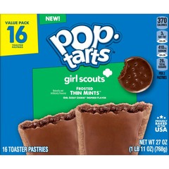 Pop-Tarts Girl Scouts Frosted Thin Mints Toaster Pastries, 27 oz