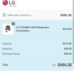Brand New TCA36811409 Genuine LG, Kenmore Compressor Fast US shipping New