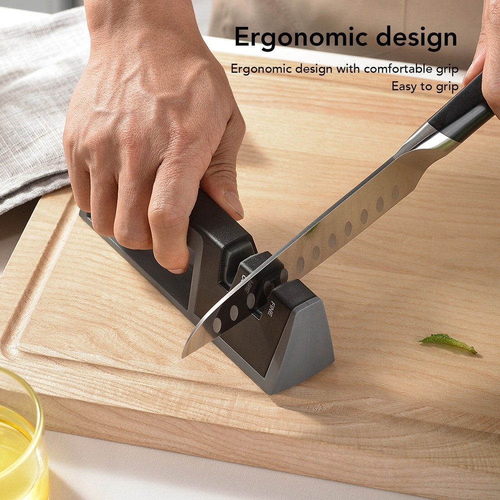 Knife Sharpener Multipurpose 2 Stages Quickly Safely Handheld Knife Sharpener