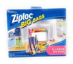 Ziploc Big Bags Clothes and Blanket Storage Bags Large, 5 Count