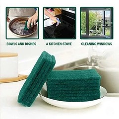 5/10/20/30Pcs Scrub Pads Household Kitchen Oil Removal Dishwashing Pads – NEW