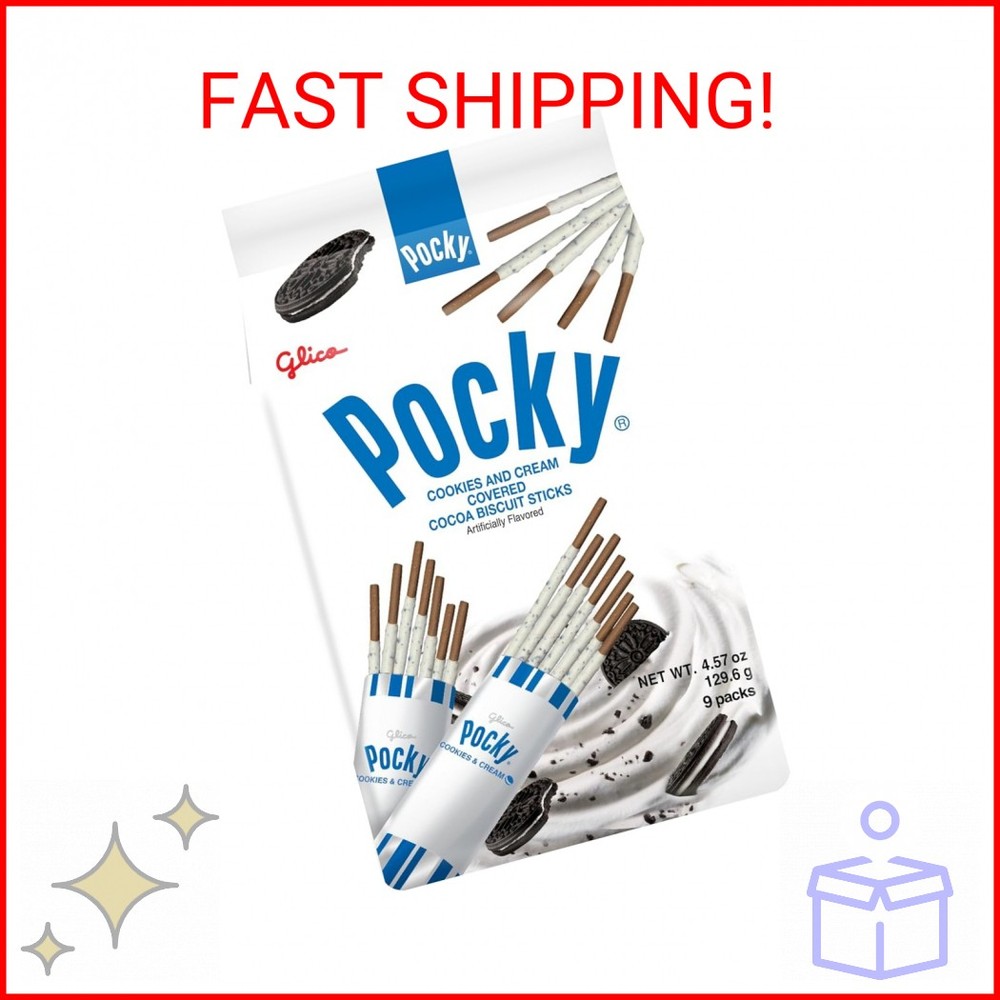 Glico Pocky Cookie & Cream 9 Pack, 5.40 Oz